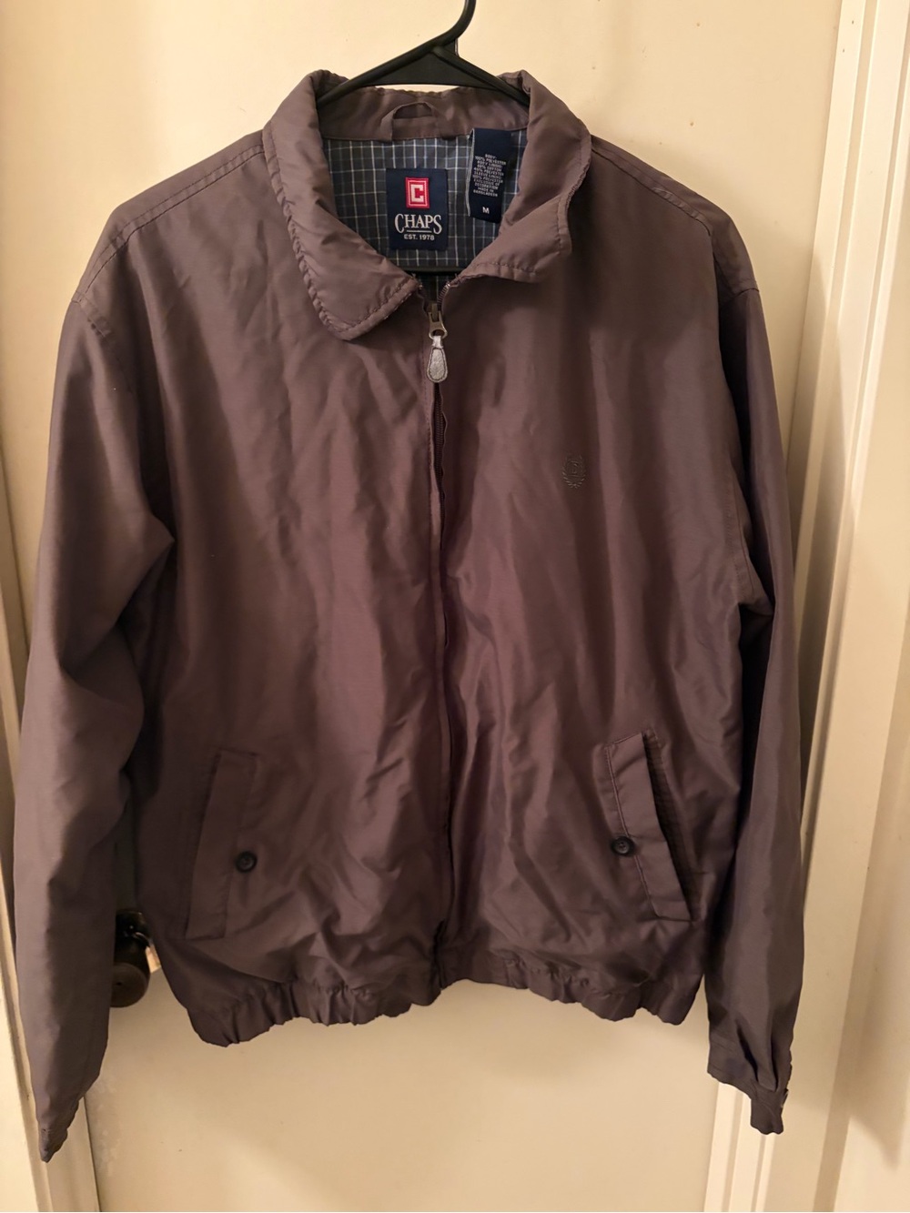 Chaps Men’s Brown Zip-Front Bomber Jacket